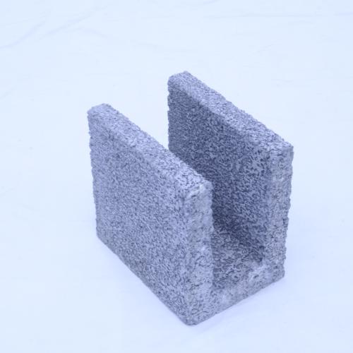 Bloco Canaleta U - [L x A x C] : 14 x 19 x 19 cm